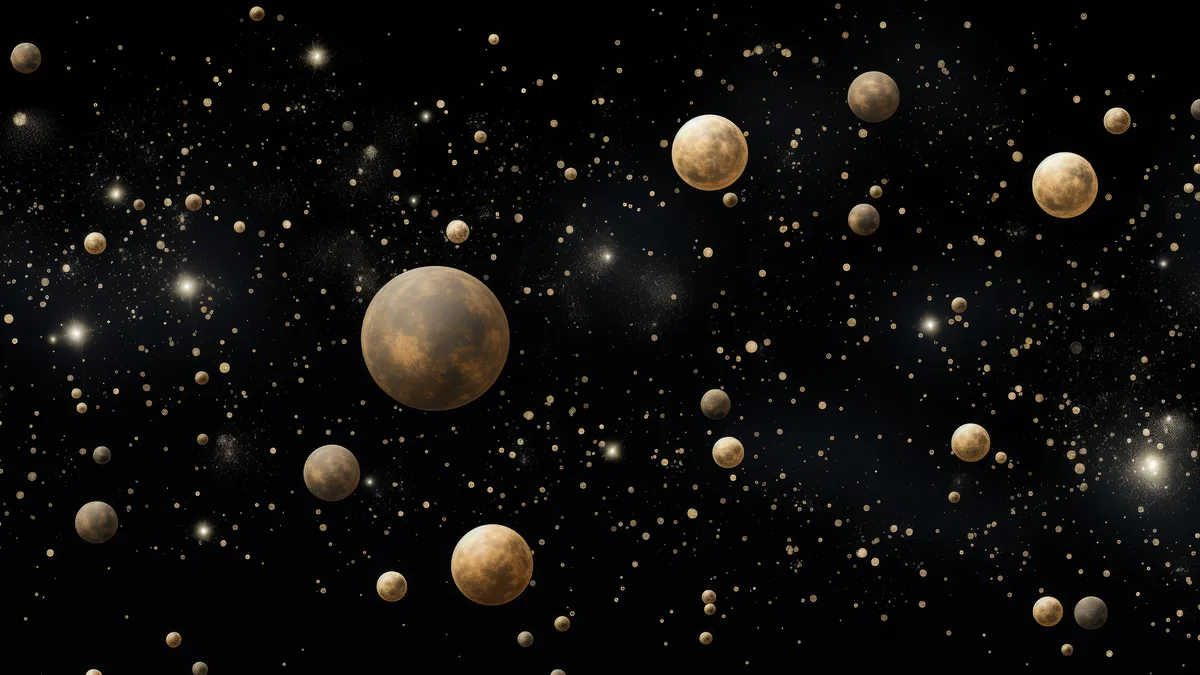 difficult manager: planets night sky illustration