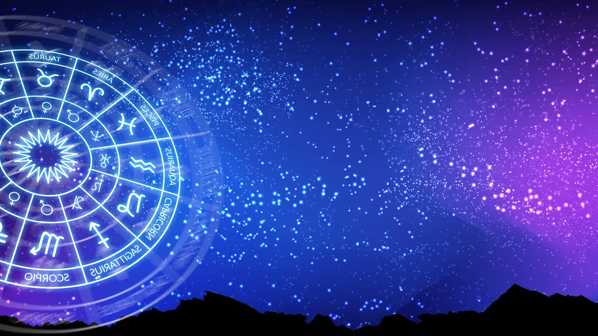 should i leave my job: zodiac wheel constellation background illustration